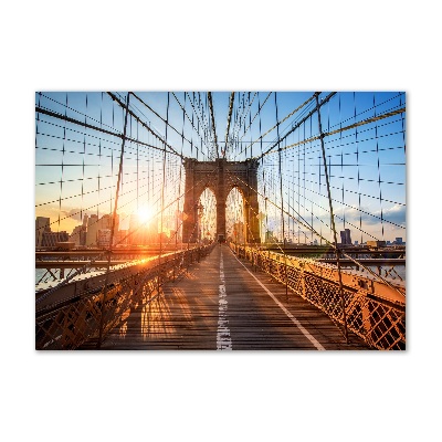 Glass acrylic wall art Brooklyn bridge