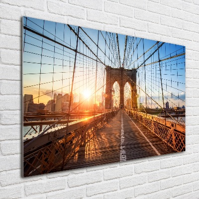 Glass acrylic wall art Brooklyn bridge