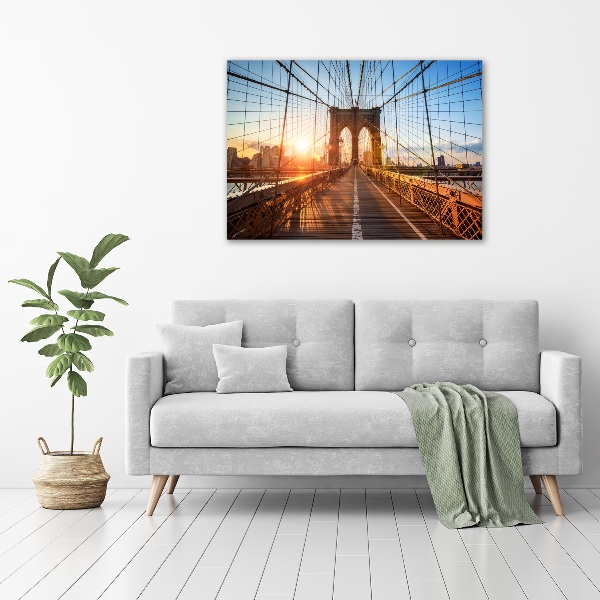 Glass acrylic wall art Brooklyn bridge