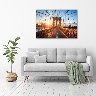 Glass acrylic wall art Brooklyn bridge