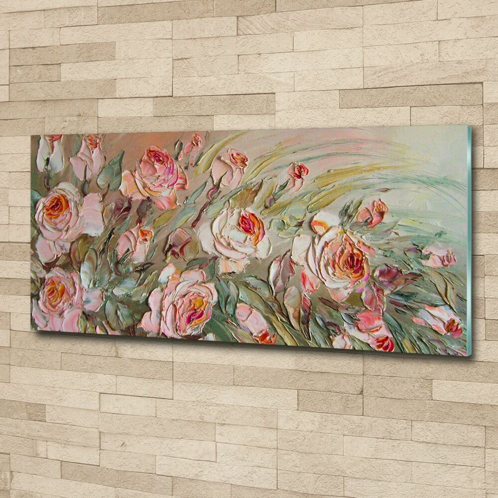 Glass acrylic wall art Roses