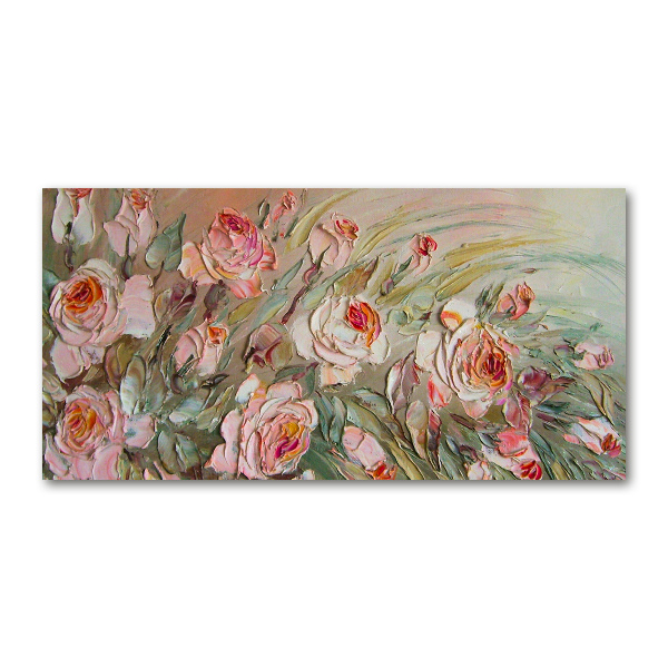 Glass acrylic wall art Roses