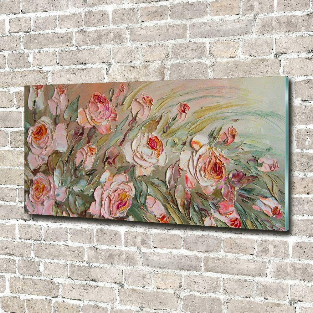 Glass acrylic wall art Roses