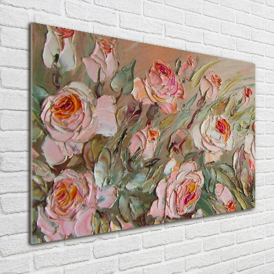 Glass acrylic wall art Roses