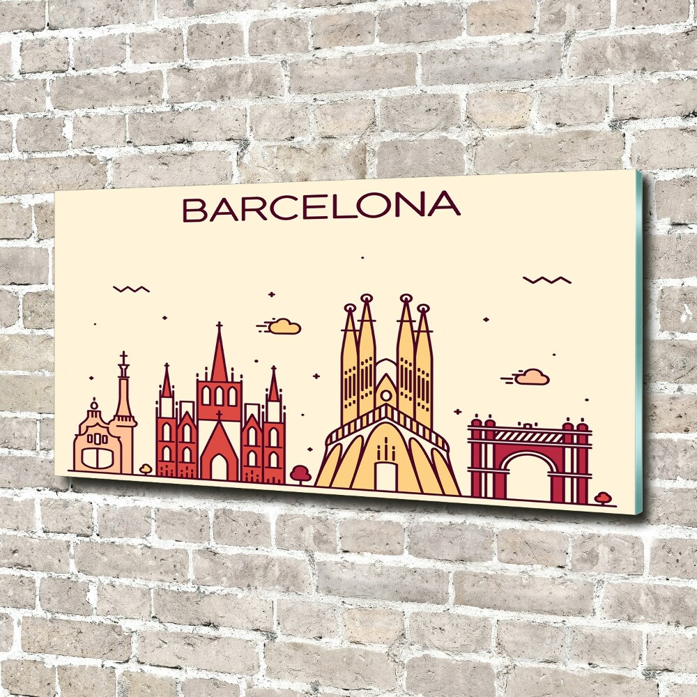 Acrylic print The inscription Barcelona