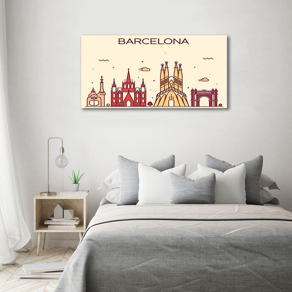 Acrylic print The inscription Barcelona