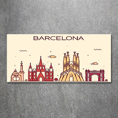 Acrylic print The inscription Barcelona