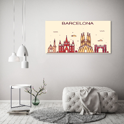 Acrylic print The inscription Barcelona