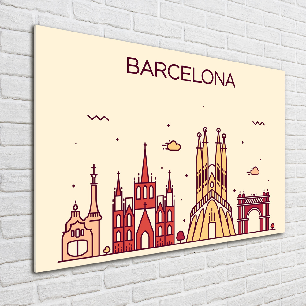 Acrylic print The inscription Barcelona