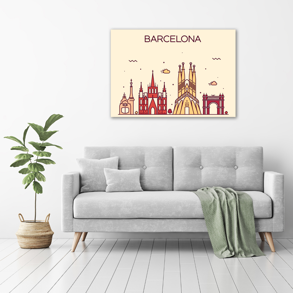 Acrylic print The inscription Barcelona