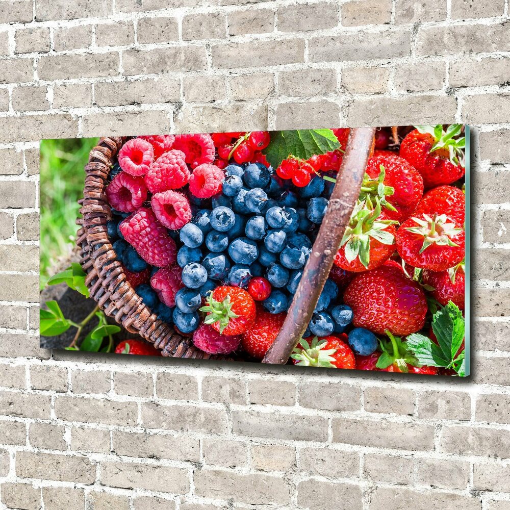 Acrylic wall art Forest fruit basket