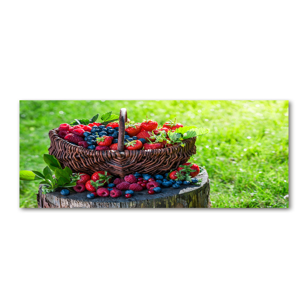 Acrylic wall art Forest fruit basket