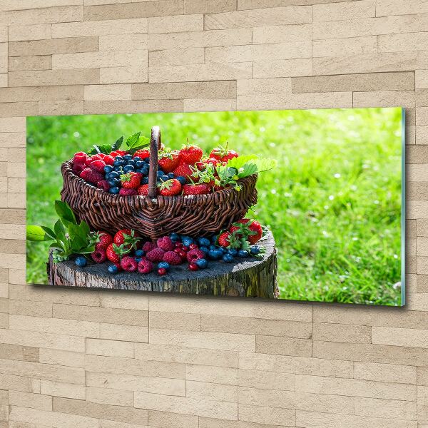 Acrylic wall art Forest fruit basket