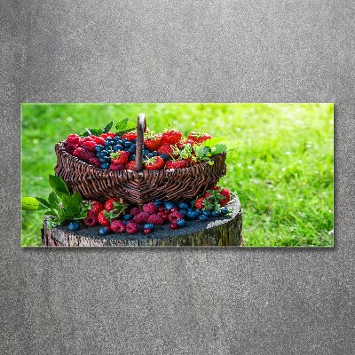 Acrylic wall art Forest fruit basket