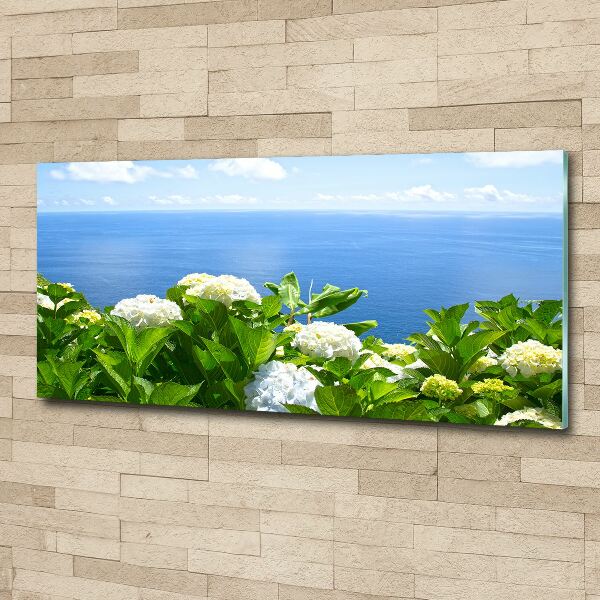 Wall art acrylic Flowers by the sea