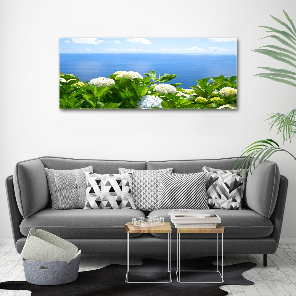 Wall art acrylic Flowers by the sea