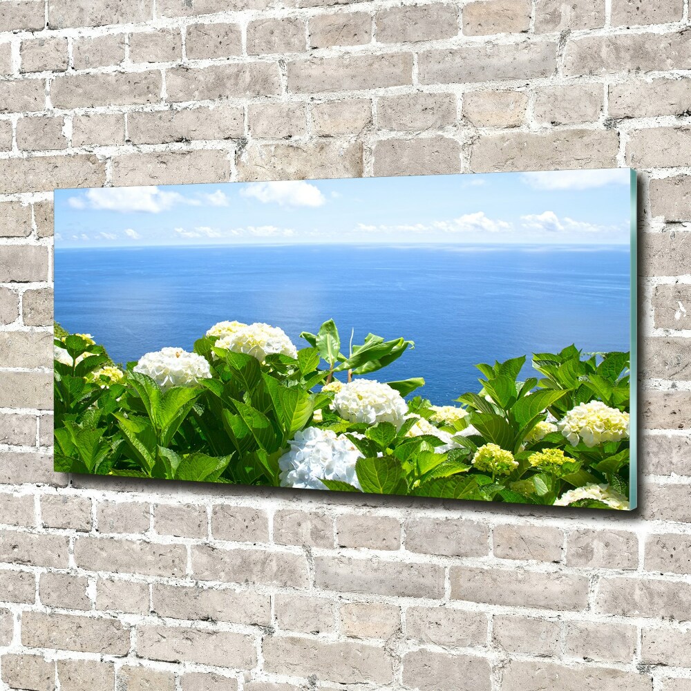 Wall art acrylic Flowers by the sea