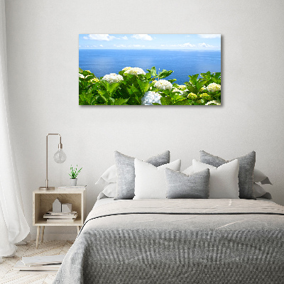 Wall art acrylic Flowers by the sea