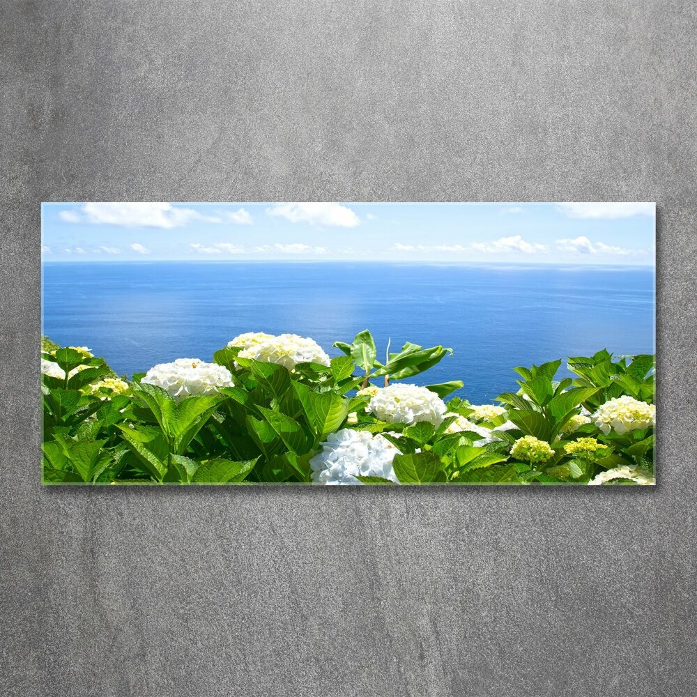 Wall art acrylic Flowers by the sea