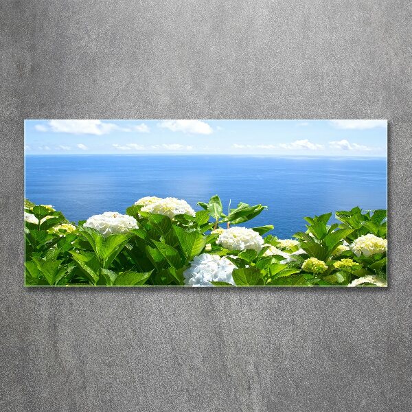 Wall art acrylic Flowers by the sea