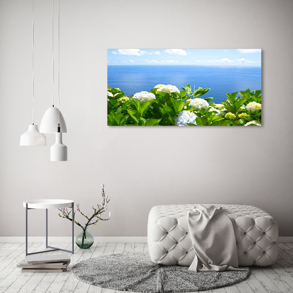 Wall art acrylic Flowers by the sea