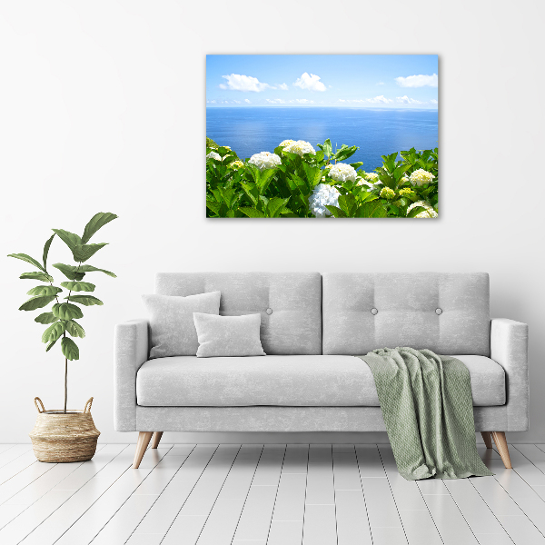 Wall art acrylic Flowers by the sea