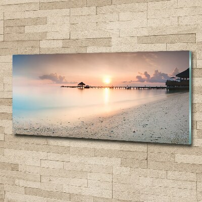 Wall art acrylic Maldives beach