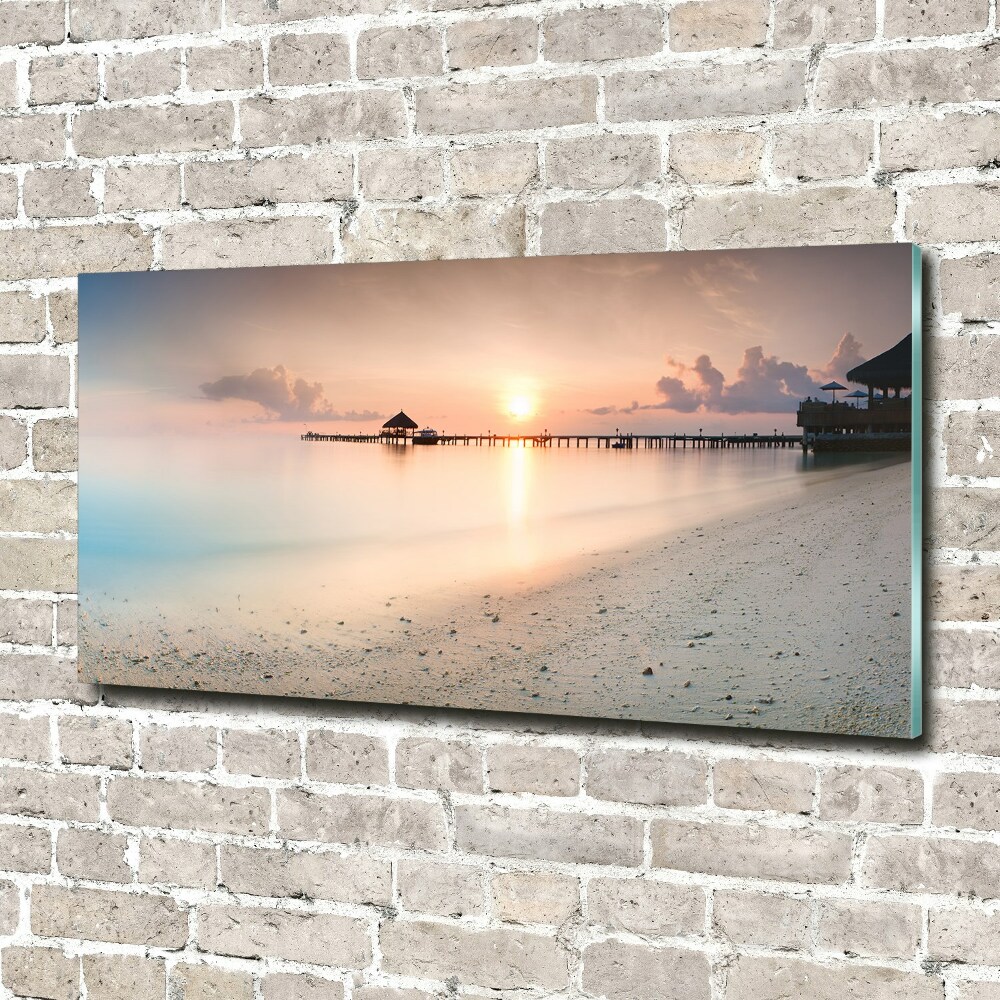 Wall art acrylic Maldives beach