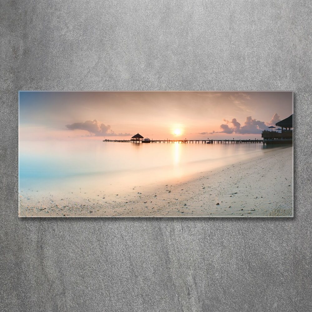 Wall art acrylic Maldives beach