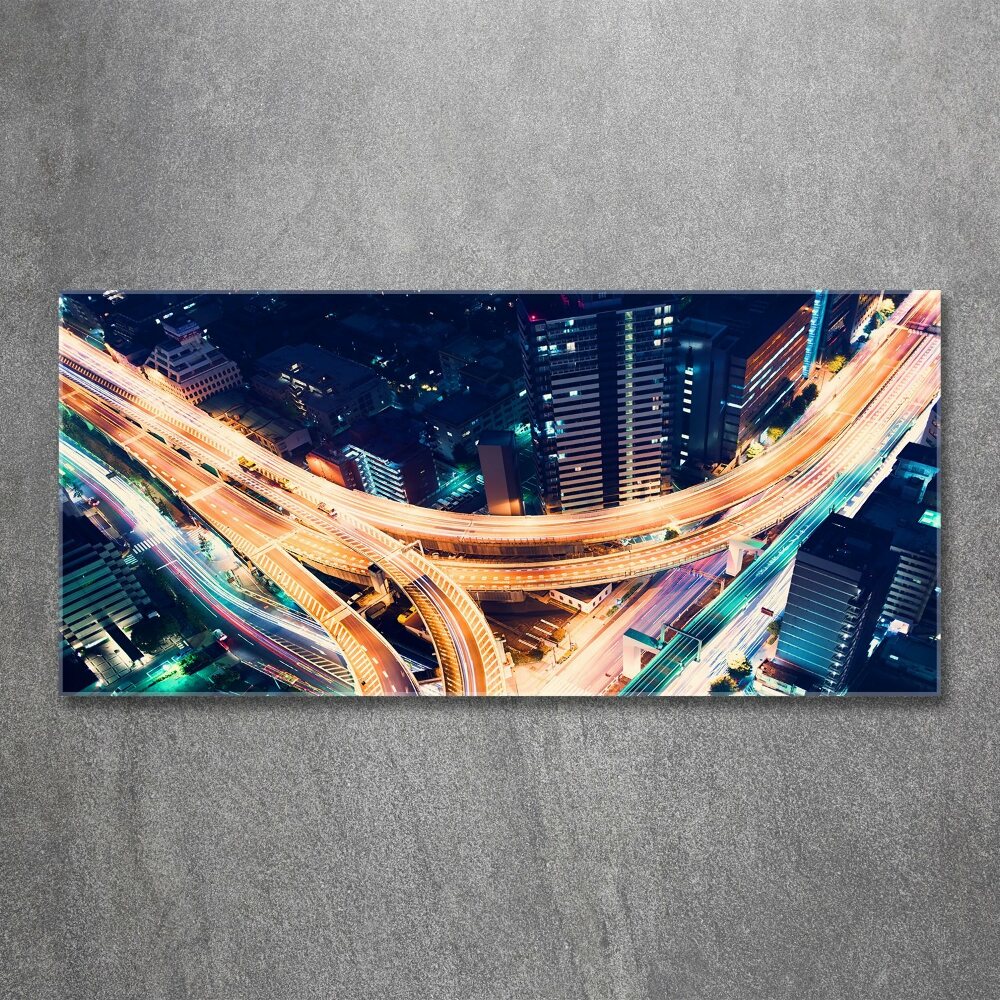 Glass acrylic wall art Highway in Tokyo