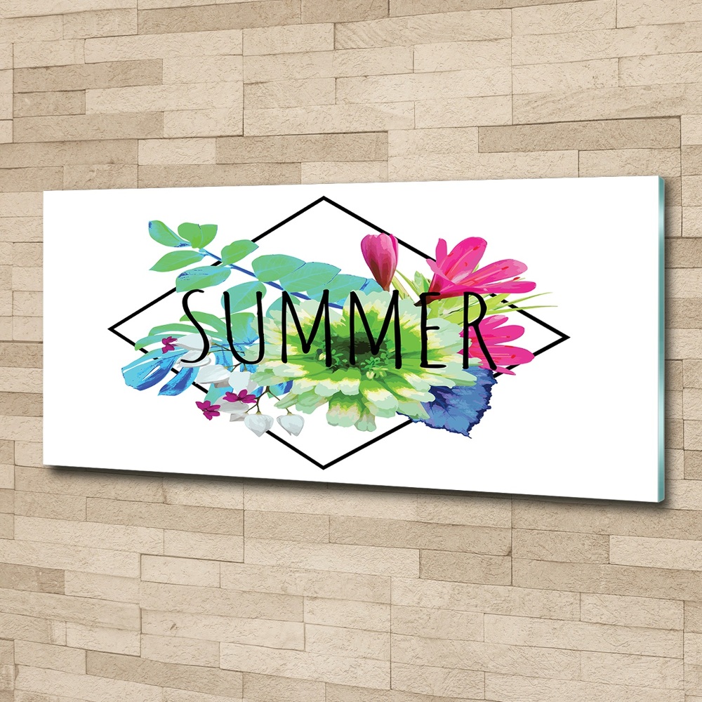 Glass acrylic wall art Summer