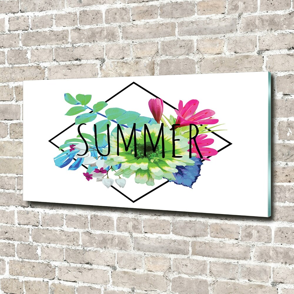 Glass acrylic wall art Summer