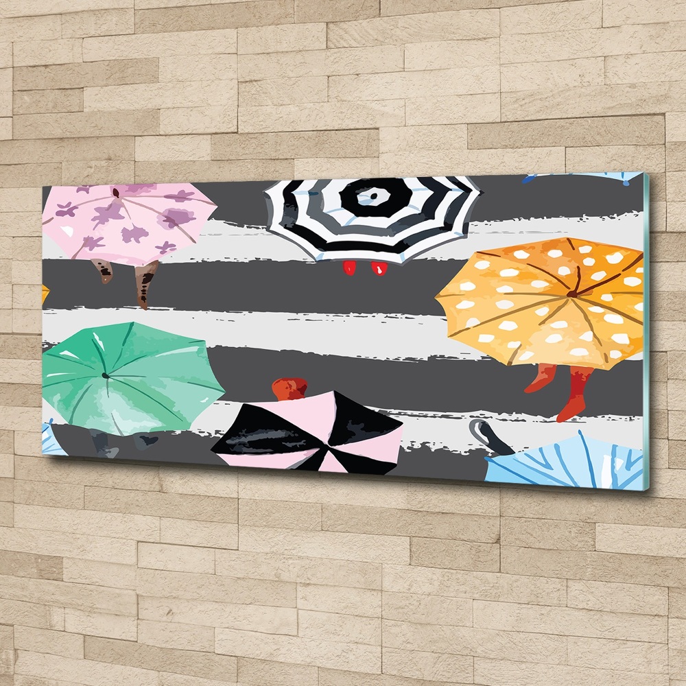 Wall art acrylic Colorful umbrellas