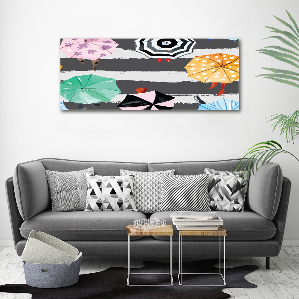 Wall art acrylic Colorful umbrellas