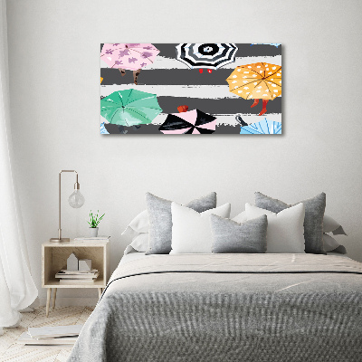 Wall art acrylic Colorful umbrellas