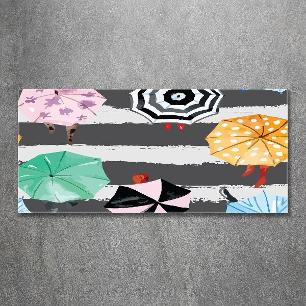 Wall art acrylic Colorful umbrellas