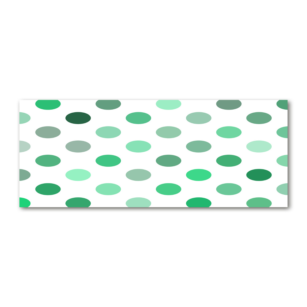 Wall art acrylic Green dots