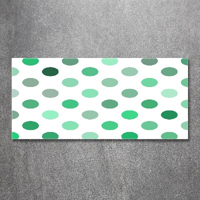 Wall art acrylic Green dots