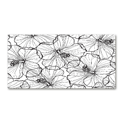 Acrylic wall art Hawaiian flowers