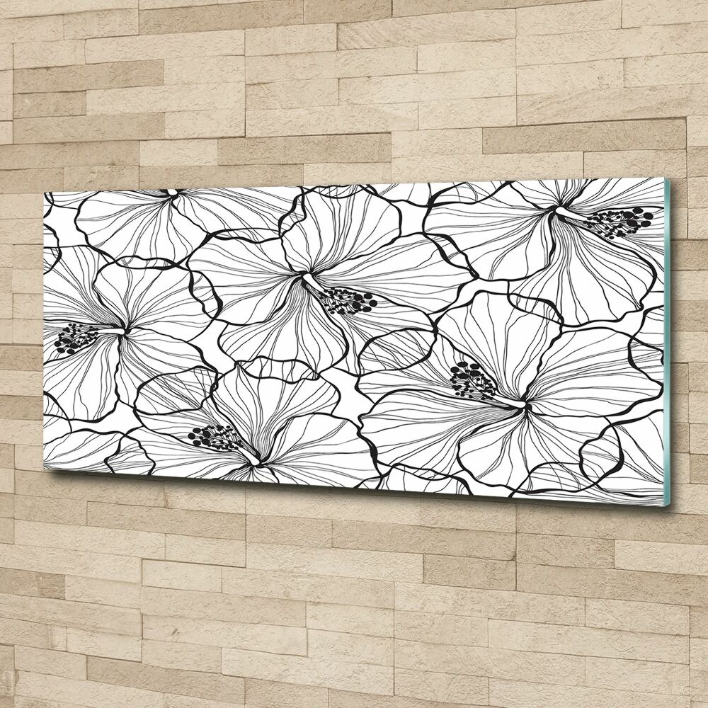 Acrylic wall art Hawaiian flowers