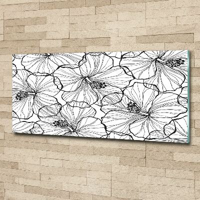 Acrylic wall art Hawaiian flowers