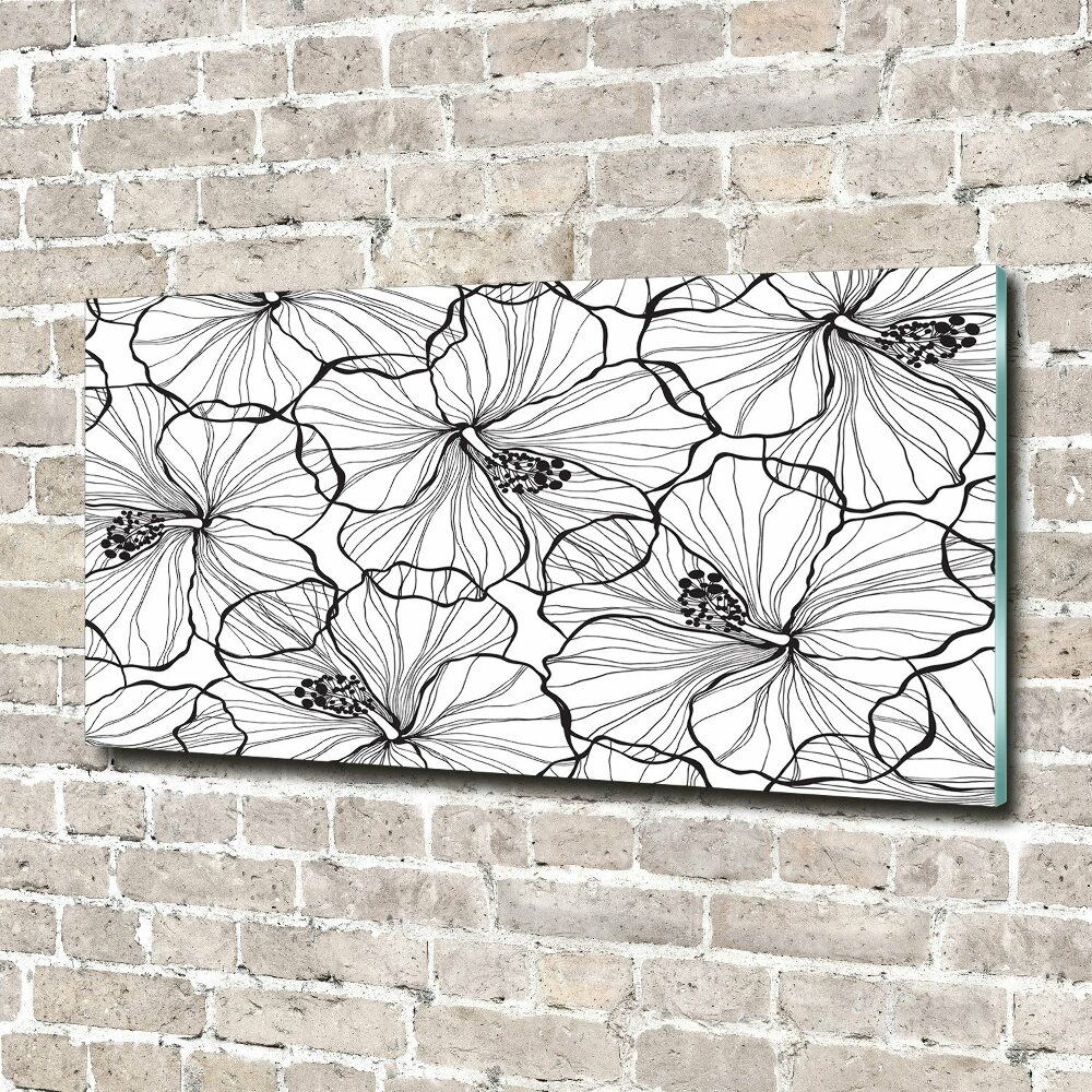 Acrylic wall art Hawaiian flowers