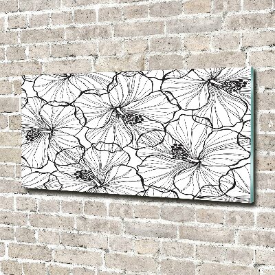 Acrylic wall art Hawaiian flowers