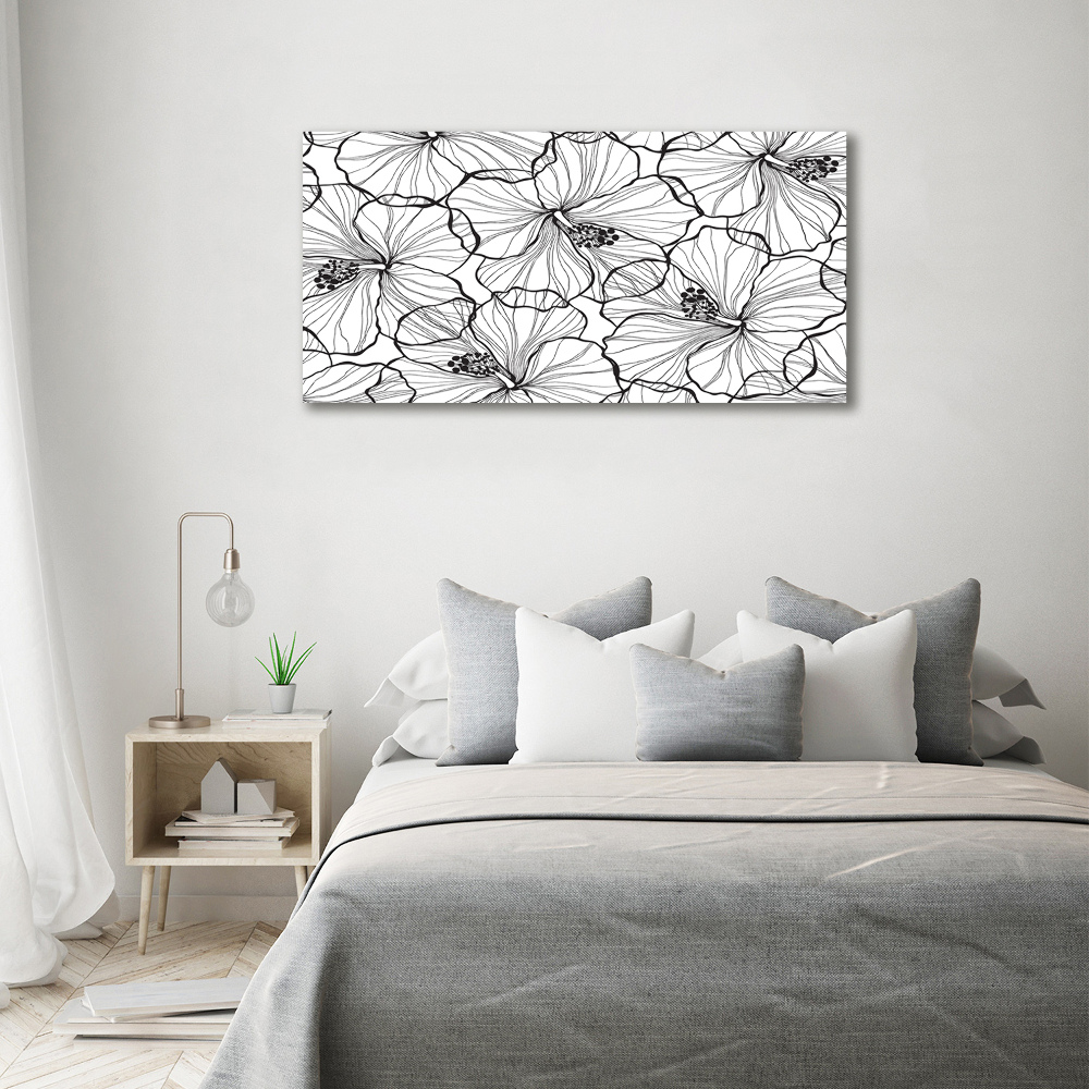 Acrylic wall art Hawaiian flowers