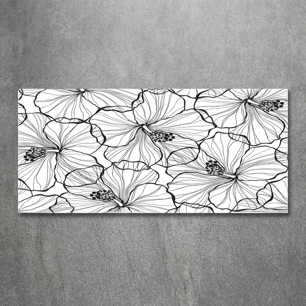 Acrylic wall art Hawaiian flowers