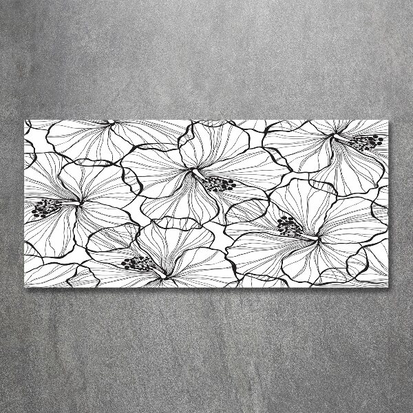 Acrylic wall art Hawaiian flowers