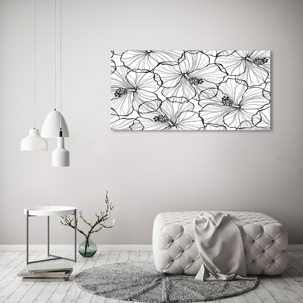 Acrylic wall art Hawaiian flowers