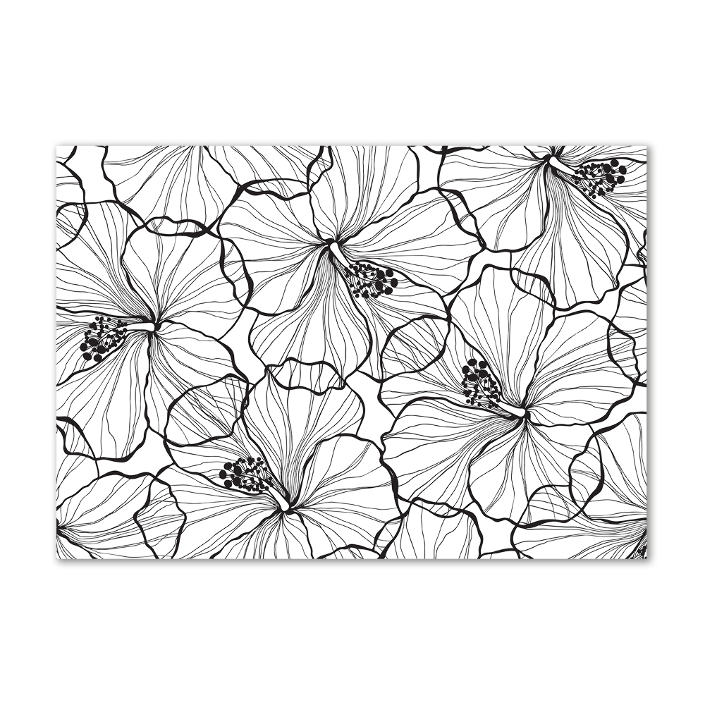 Acrylic wall art Hawaiian flowers