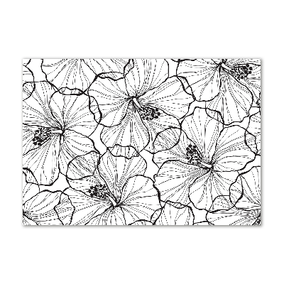 Acrylic wall art Hawaiian flowers