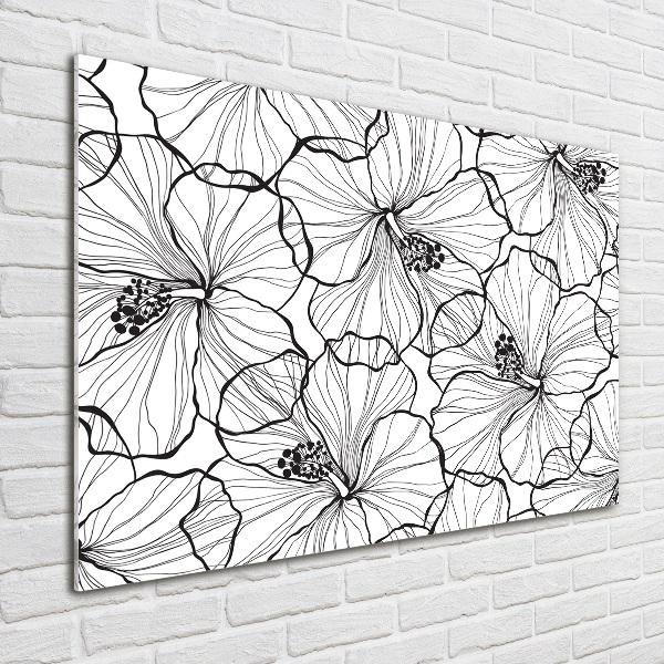 Acrylic wall art Hawaiian flowers